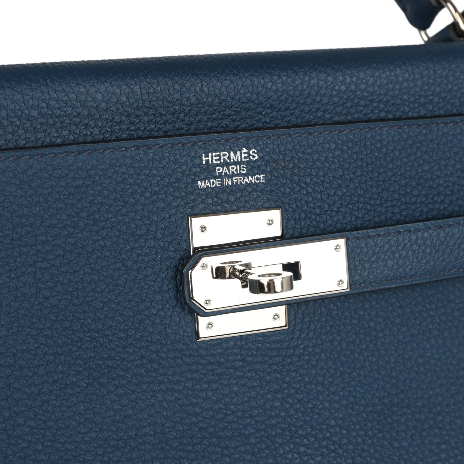 Hermès Kelly Retourne 35 Bleu De Prusse Togo Palladium Hardware