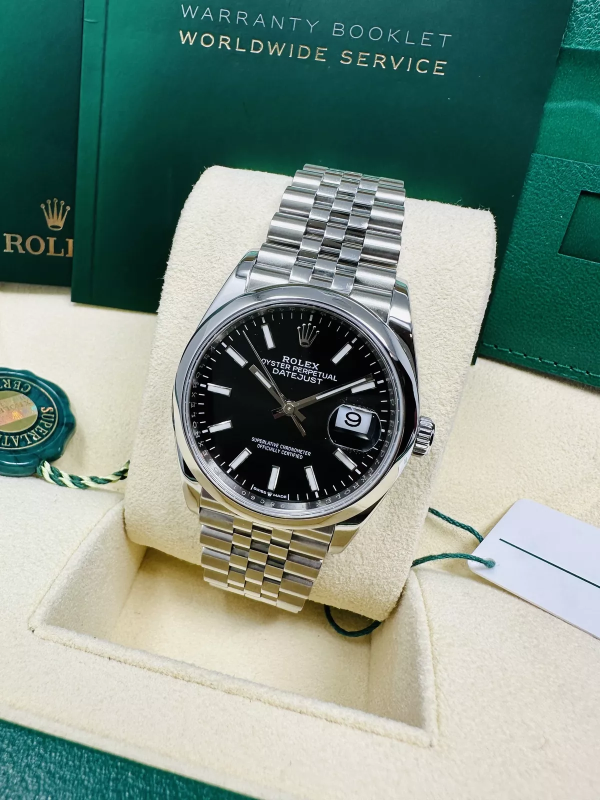 【Super Clone】ROLEX  Datejust 36mm 126200 Stainless Steel Black Dial Jubilee Watch