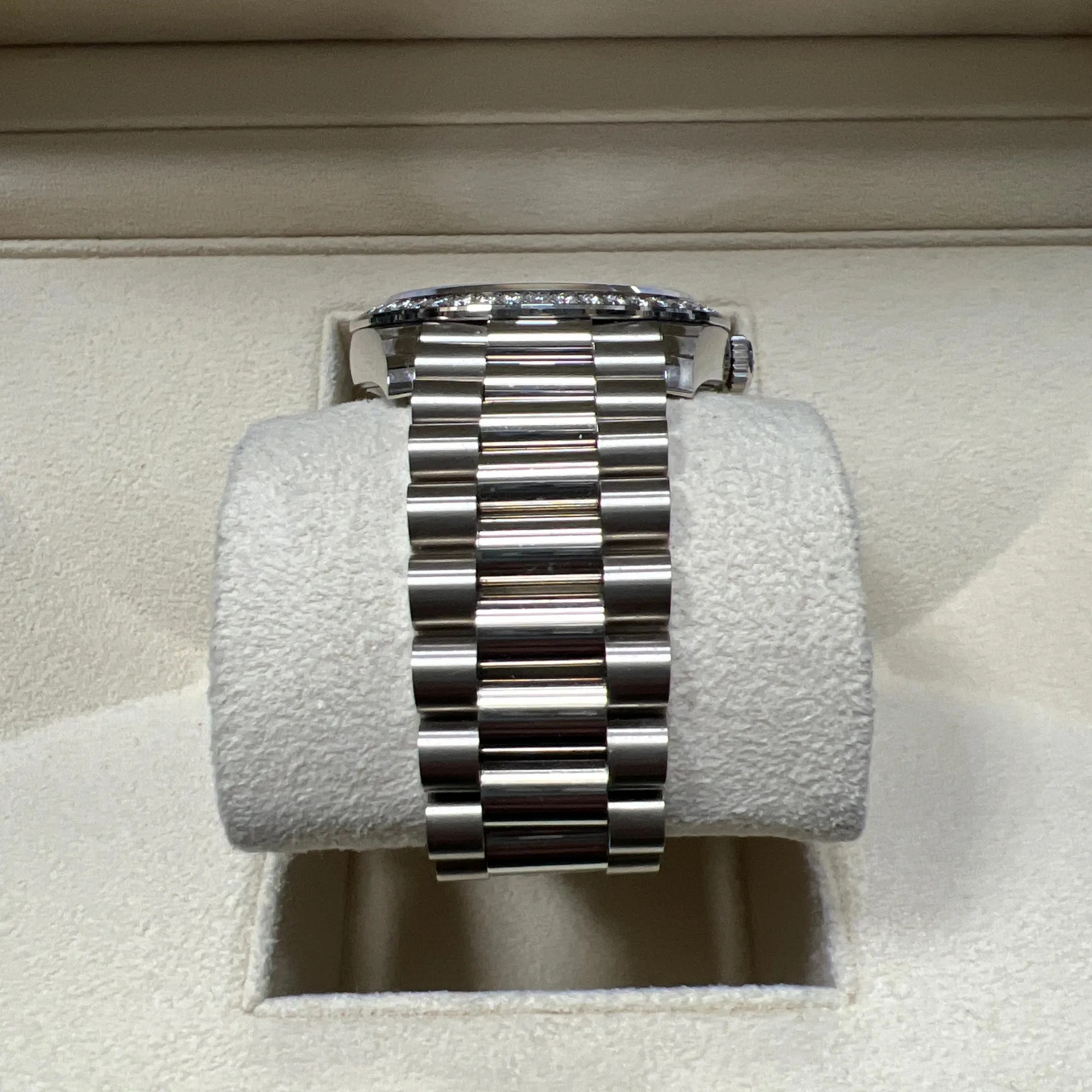 【Super Clone】ROLEX  Day-Date 40mm 228349RBR-0003 Bright Black Dial President Bracelet