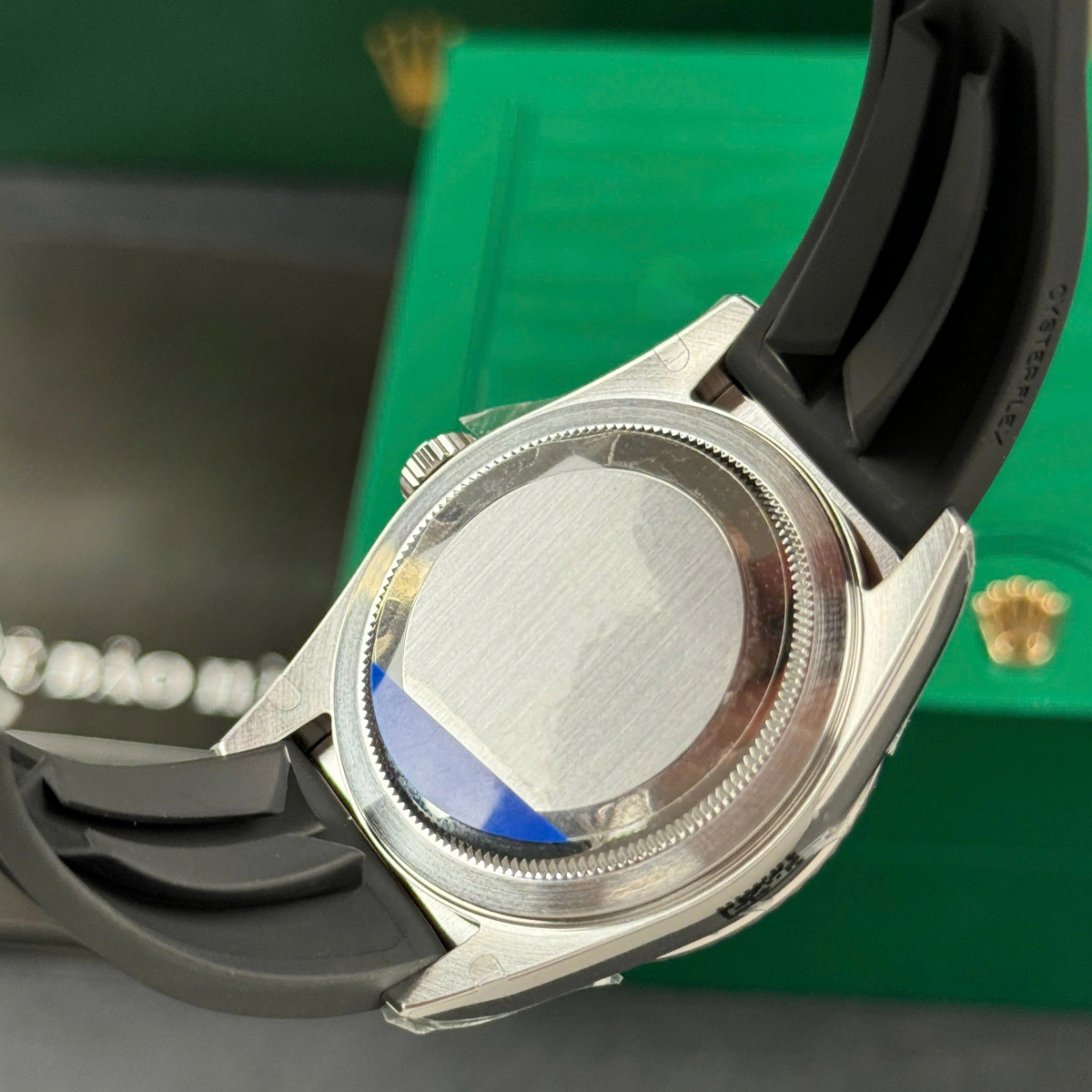 【Super Clone】ROLEX  Sky-Dweller 42mm White Gold Black Dial Oysterflex - 336239