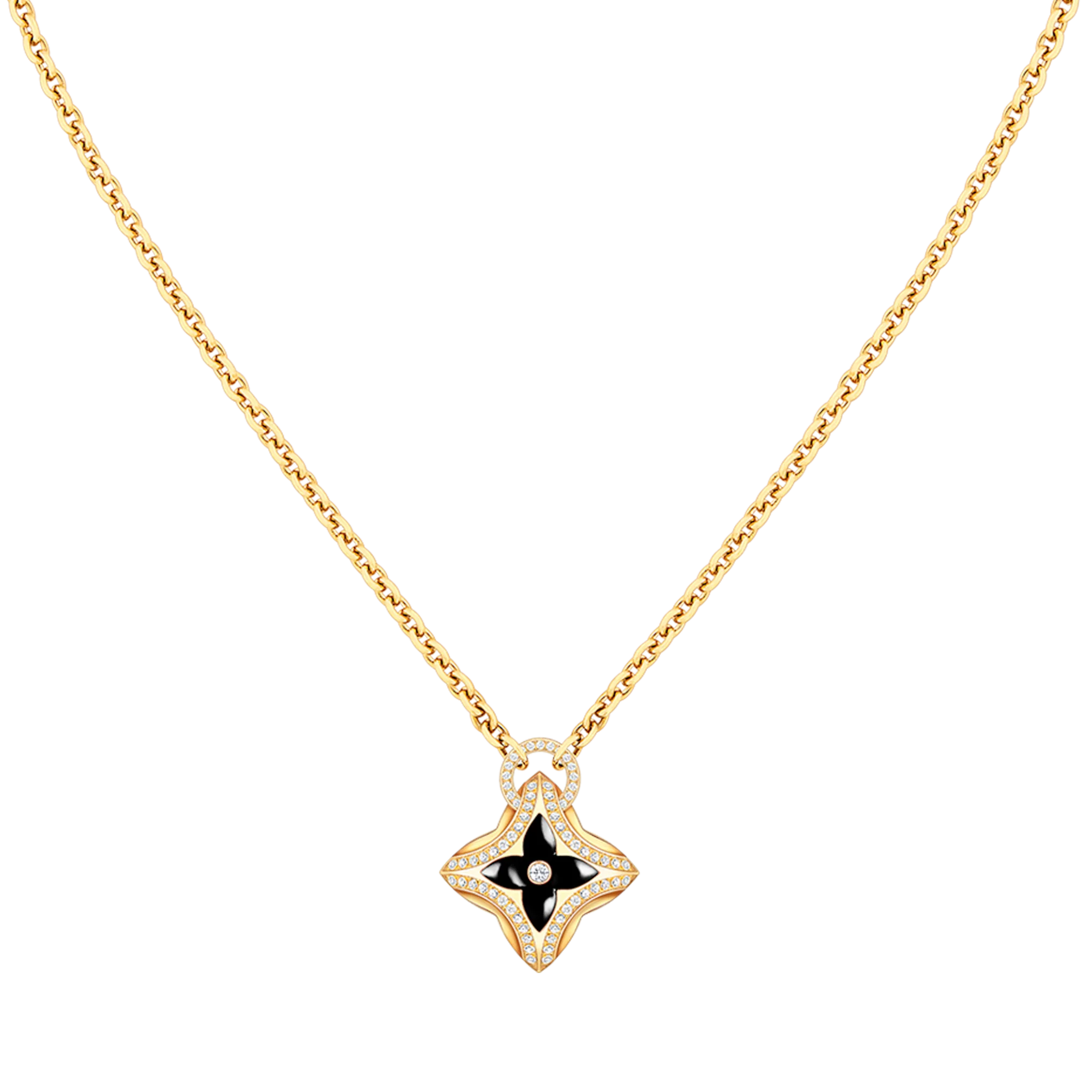 Regalia jewelrySTAR PEDANT PINK GOLD DIAMOND NECKLACE