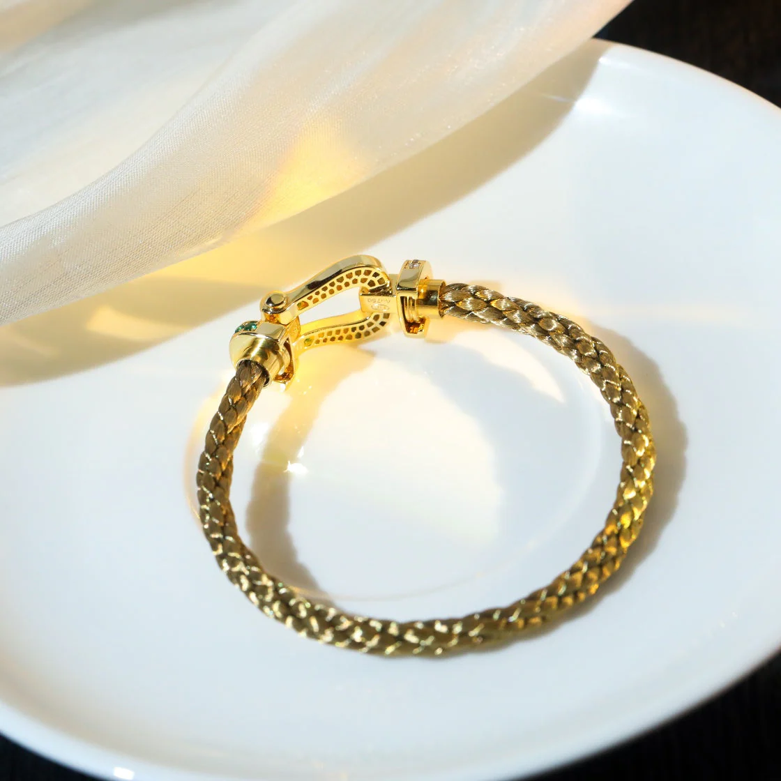 Regalia jewelryFORCE 10 GOLD GREEN DIAMOND PAVED