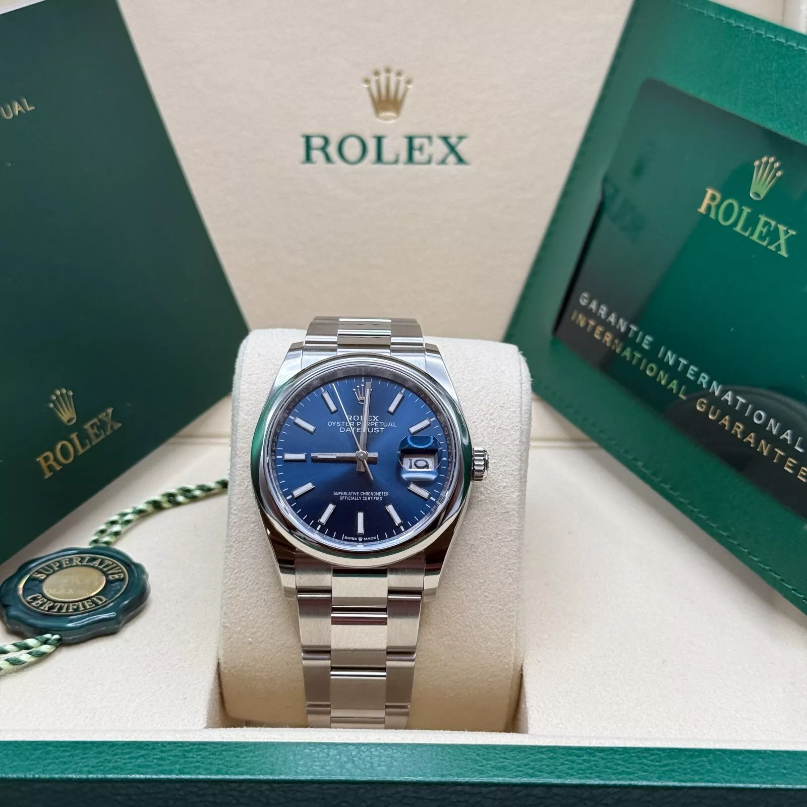 【Super Clone】ROLEX  Datejust 36mm 126200 Stainless Steel Blue Dial Oyster Watch
