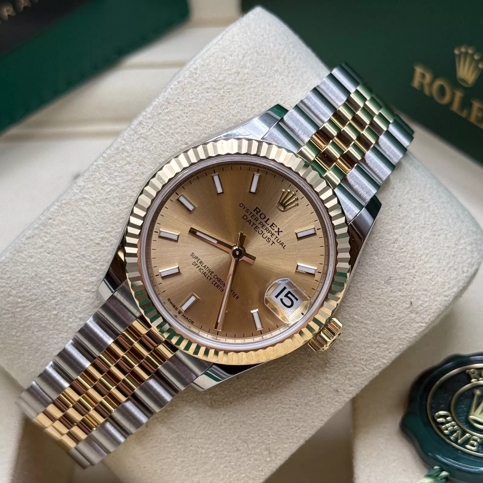 【Super Clone】ROLEX Datejust m278273-0013/0014 31mm Champagne Dial Stainless Steel and Yellow Gold Oyster Watch
