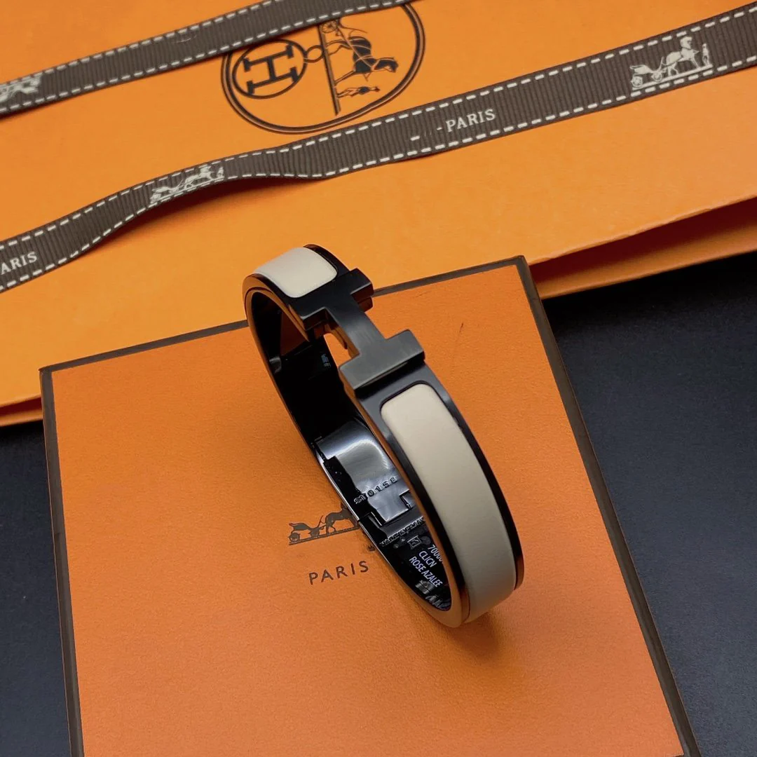 Regalia jewelryH BRACELET 12MM BLACK BEIGE CERAMIC