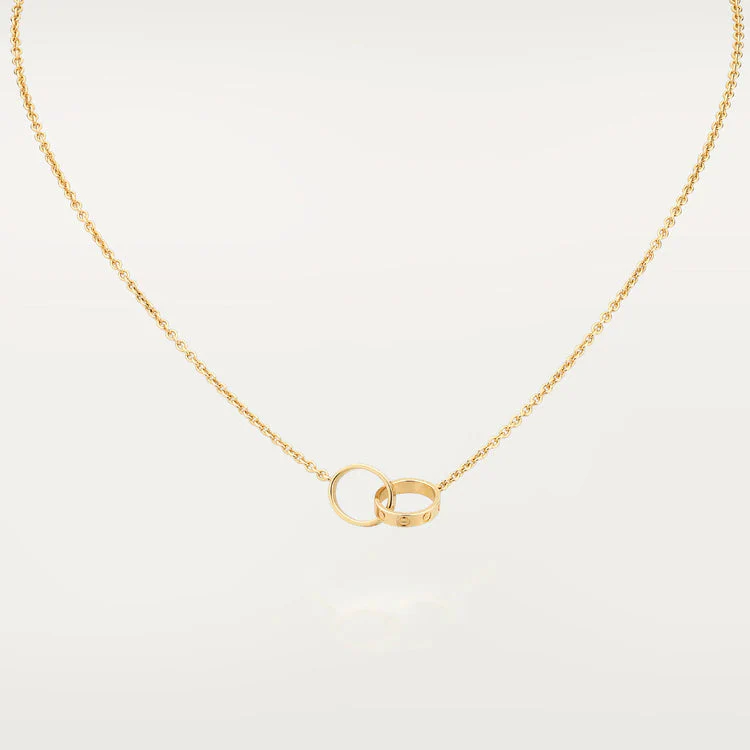 Regalia jewelryLOVE NECKLACE DOUBLE RING GOLD