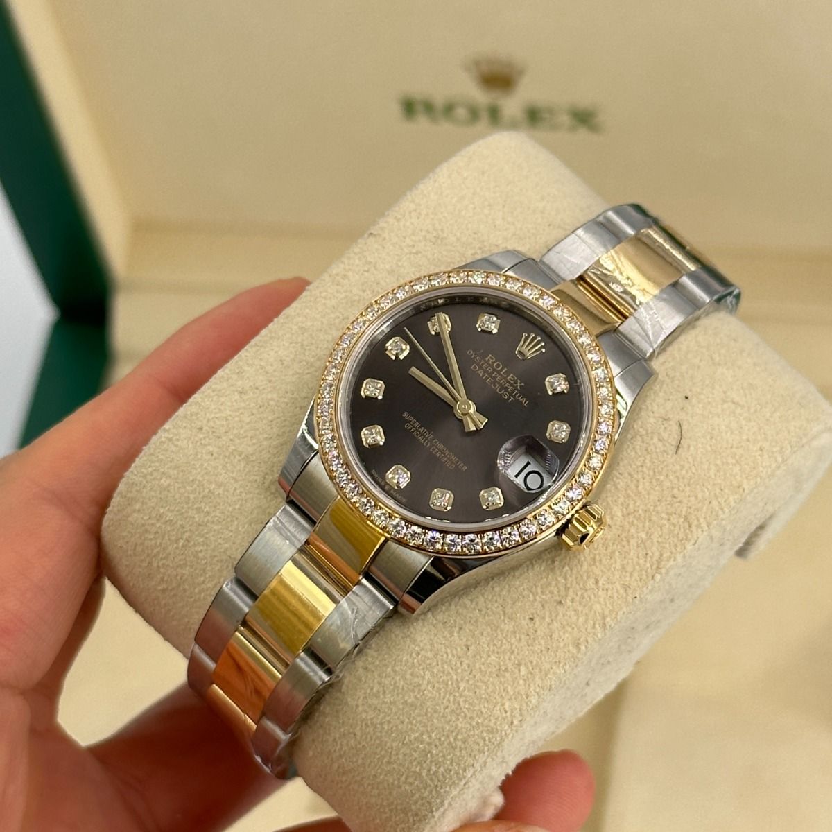 【Super Clone】ROLEX Datejust m278383RBR-0021/0022 31mm Dark Grey Dial Oyster Bracelet