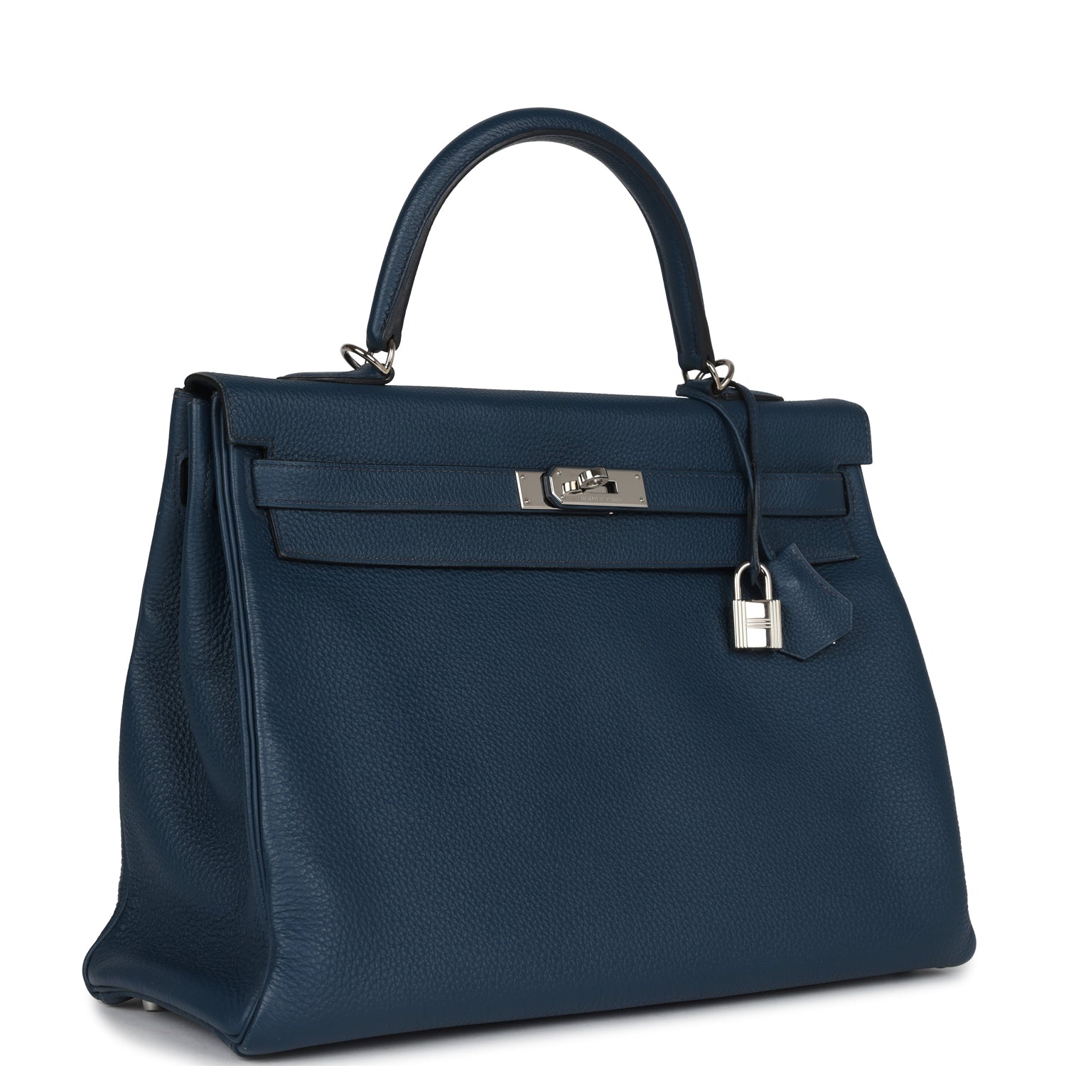 Hermès Kelly Retourne 35 Bleu De Prusse Togo Palladium Hardware