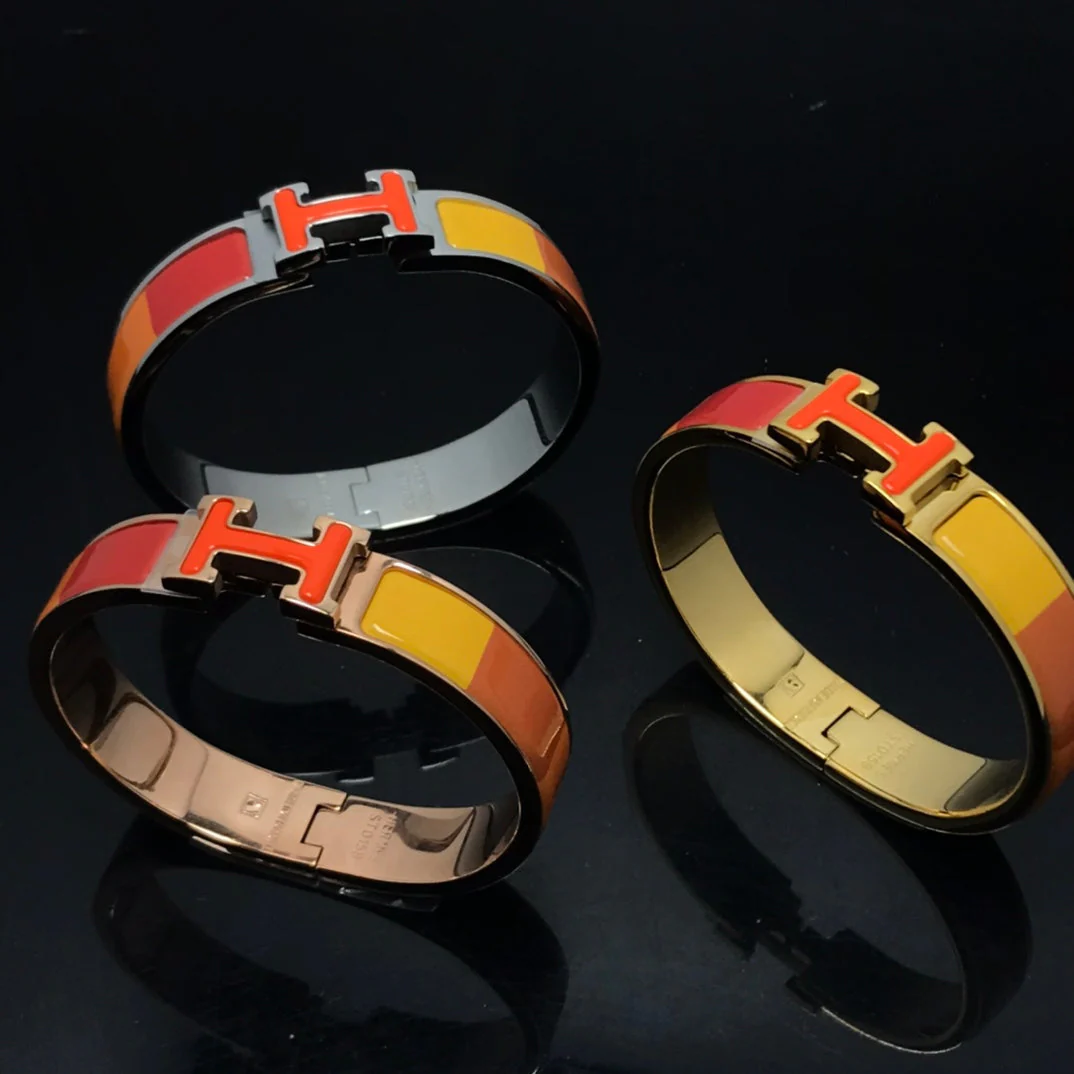 Regalia jewelryH BRACELET ORANGE RAINBOW CERAMIC