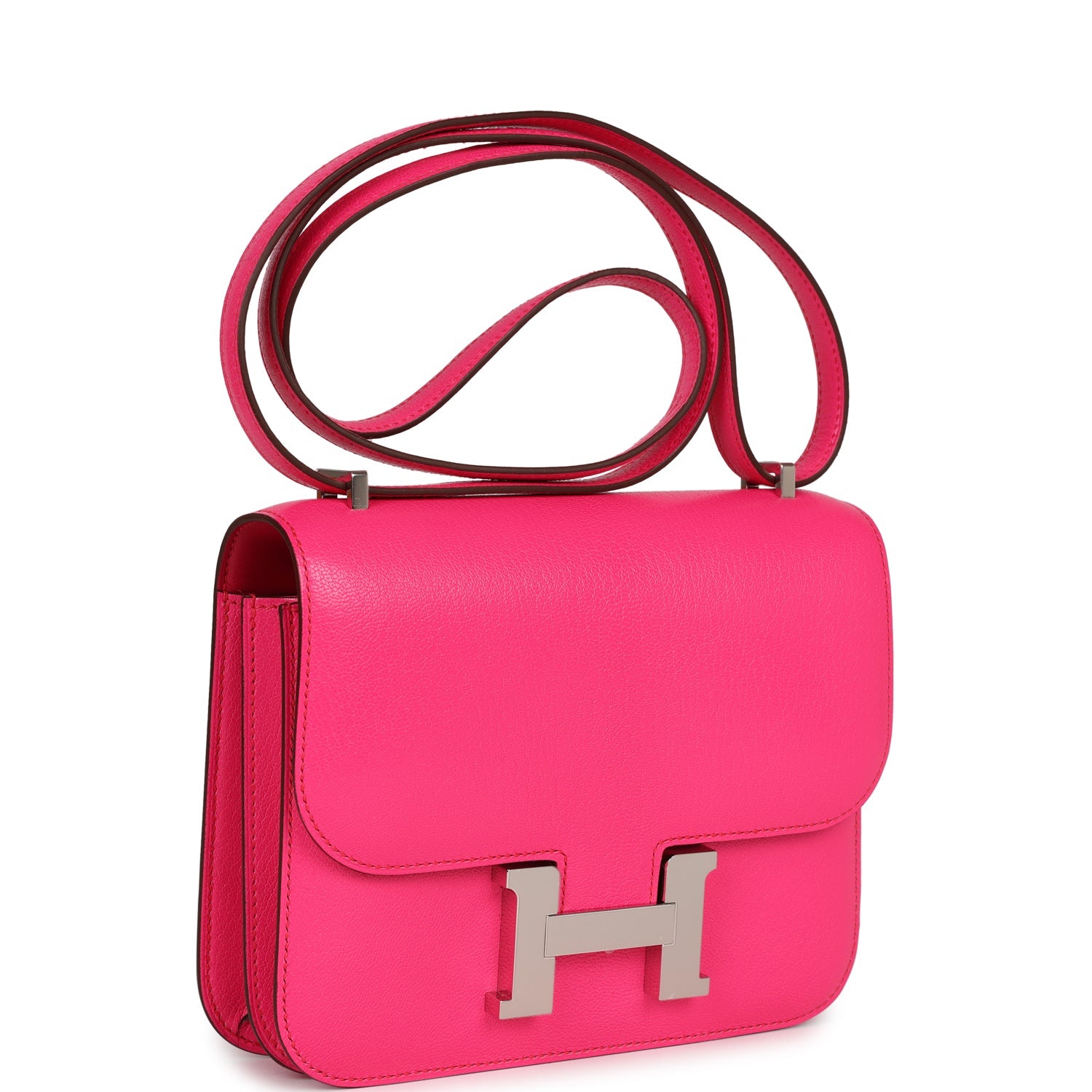 Hermès Constance 18 Rose Pop Chevre Chamkila Palladium Hardware