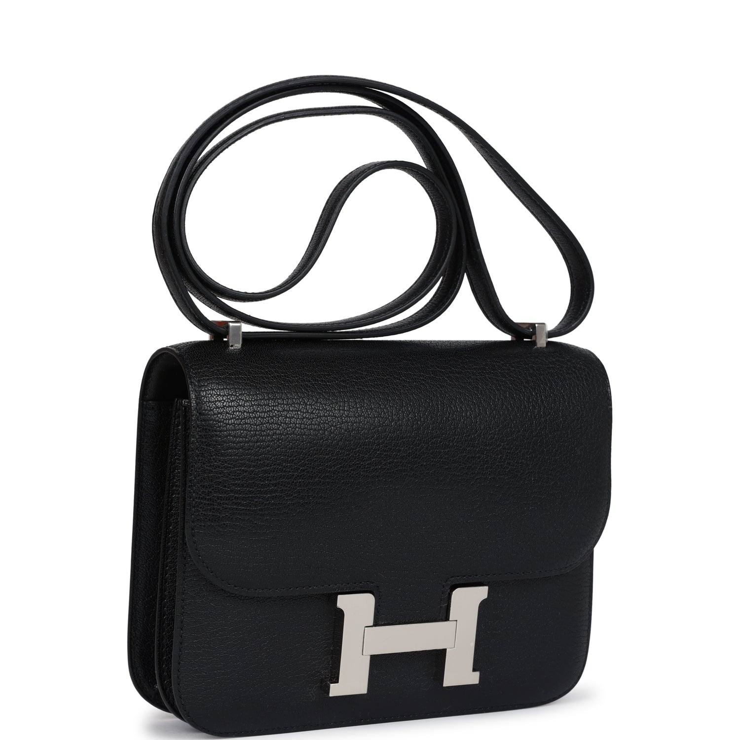 Hermès Constance 18 Black Chevre Chamkila Palladium Hardware