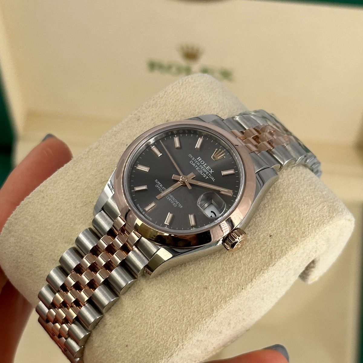 【Super Clone】ROLEX Datejust m278241-0017/0018 Slate 31mm Dial Oyster Bracelet Watch