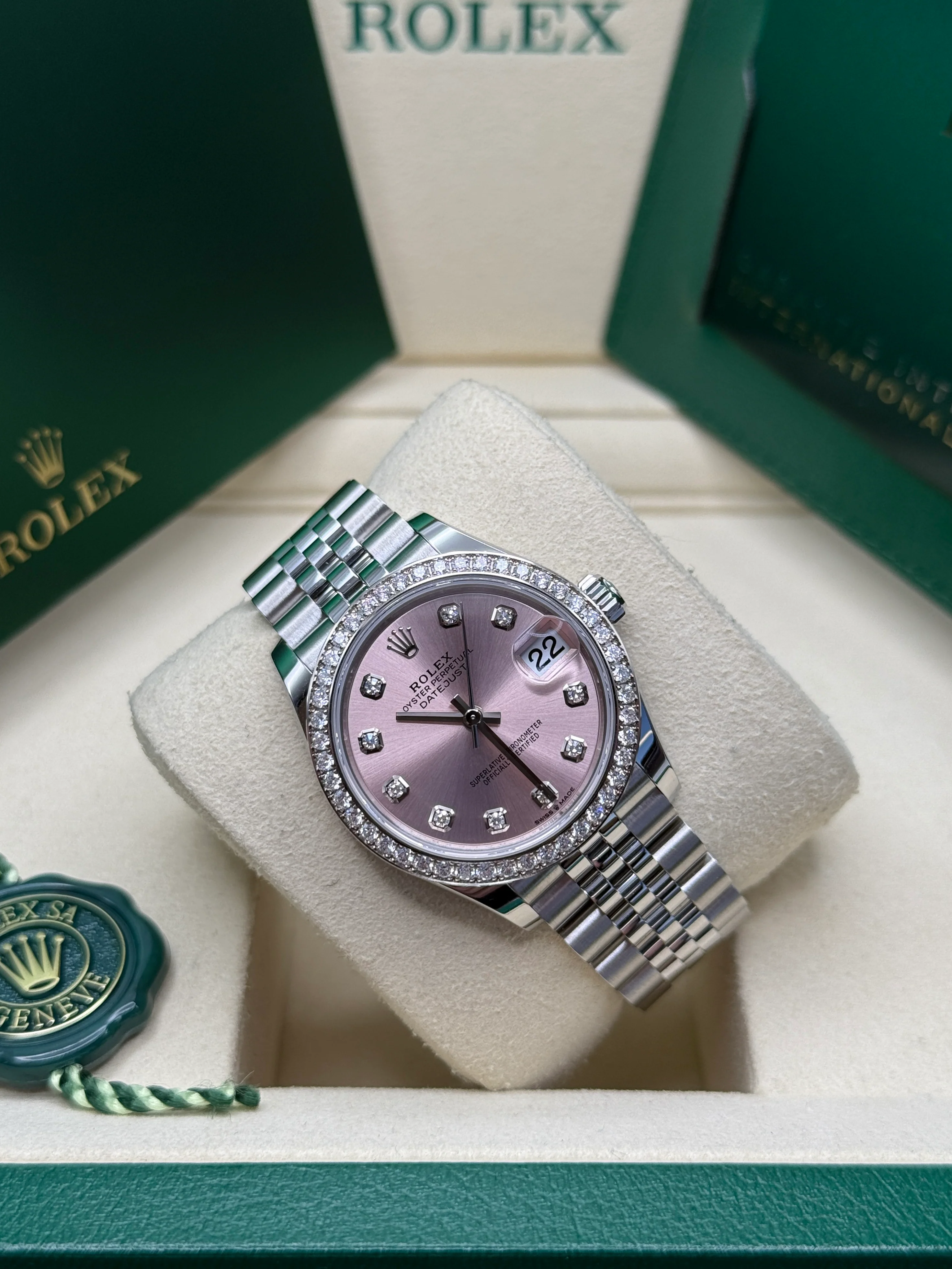 【Super Clone】ROLEX Datejust m278384RBR-0035/0036 Pink 31mm Dial Oyster Watch
