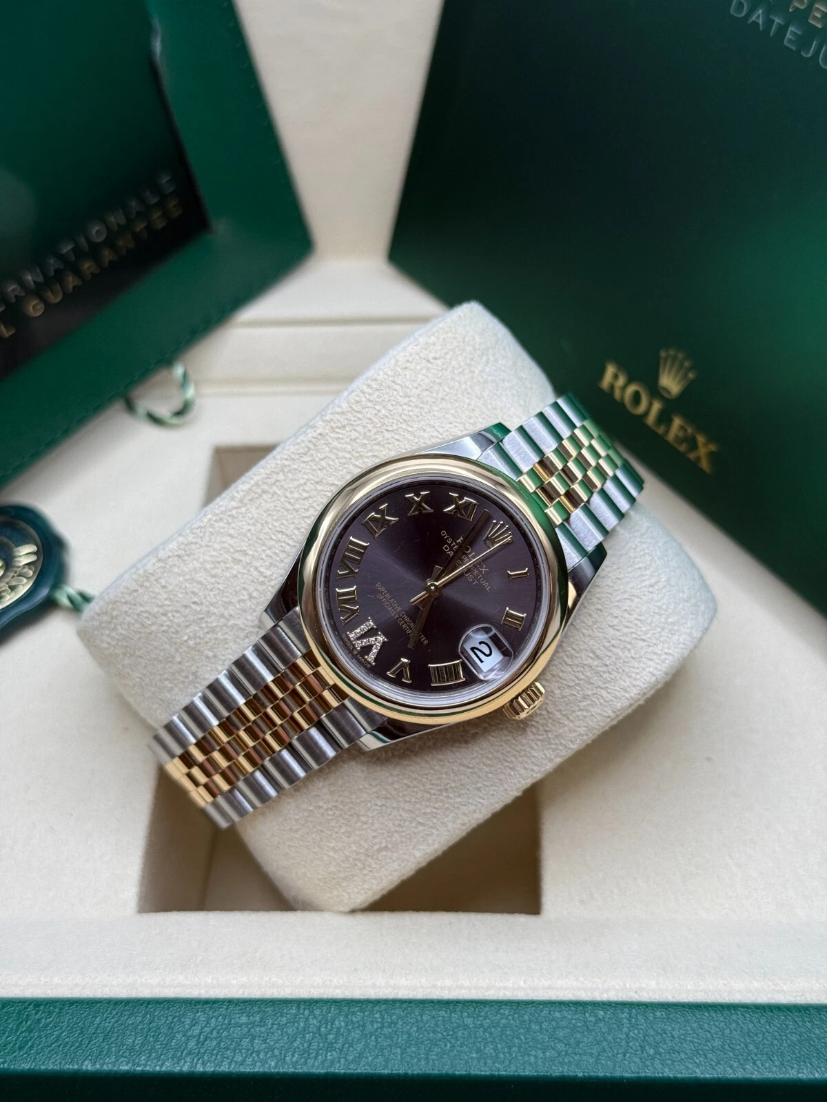 【Super Clone】ROLEX Datejust m278243-0013/0014  31mm Dark Grey Dial Yellow Rolesor Oyster Watch