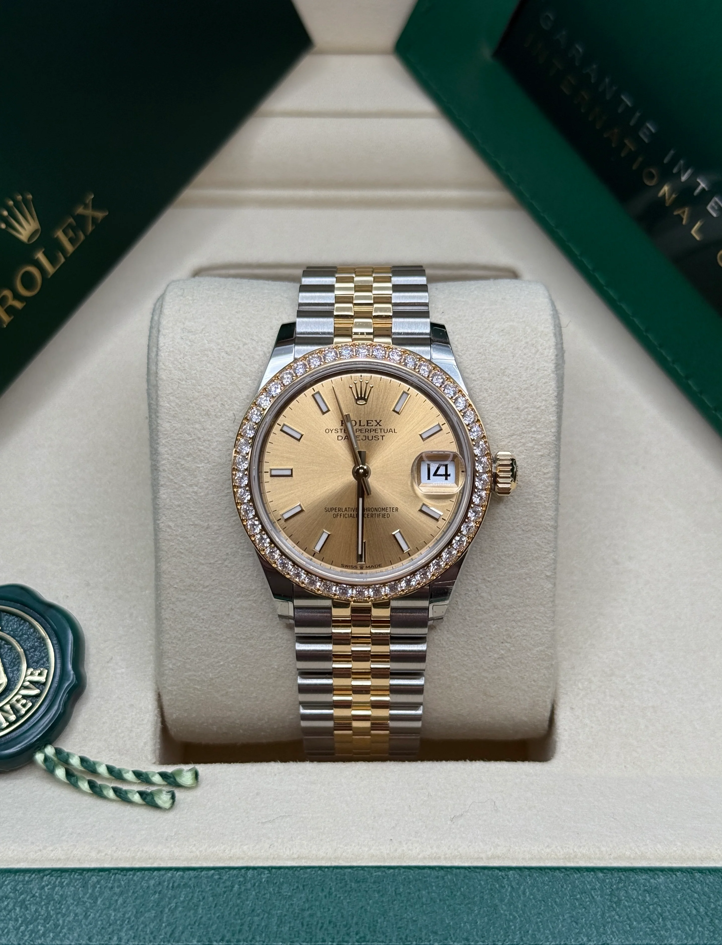 【Super Clone】RLX Datejust m278383-0013/0014  31mm Champagne Dial Oyster Bracelet