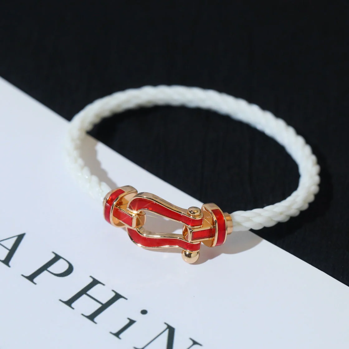 Regalia jewelryFORCE 10 WHITE TEXTILE DIAMOND PAVED