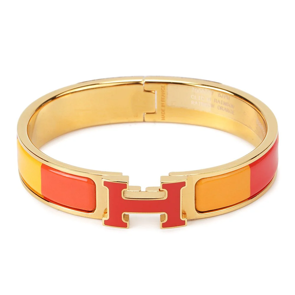 Regalia jewelryH BRACELET ORANGE RAINBOW CERAMIC