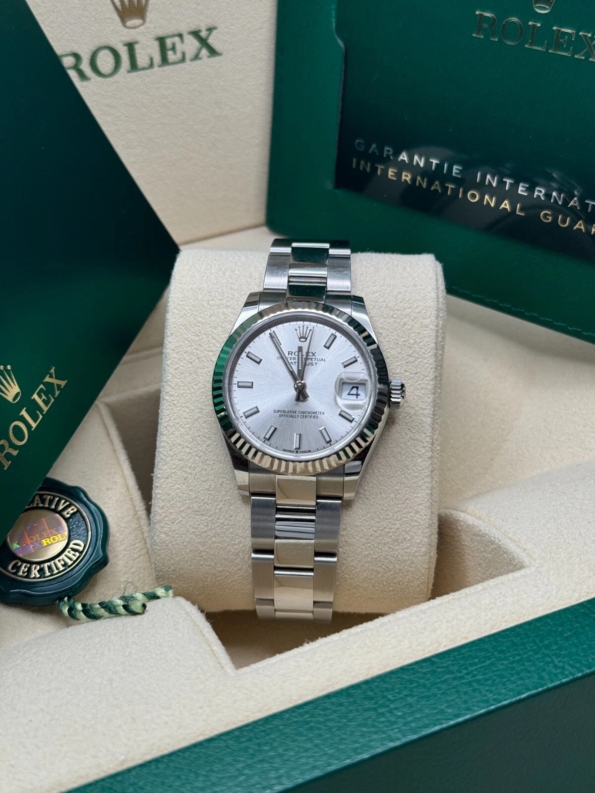 【Super Clone】ROLEX Datejust m278274-0011/0012 Silver Dial 31mm Fluted Bezel Oyster Bracelet