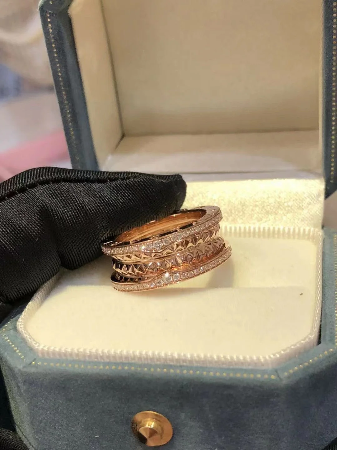 Regalia jewelryZERO 1 ROCK DIAMOND PINK GOLD