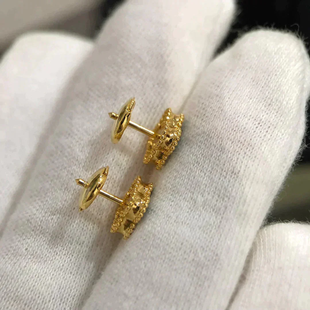 Regalia jewelryCLOVER MINI 9.5MM MALACHITE  EARRINGS