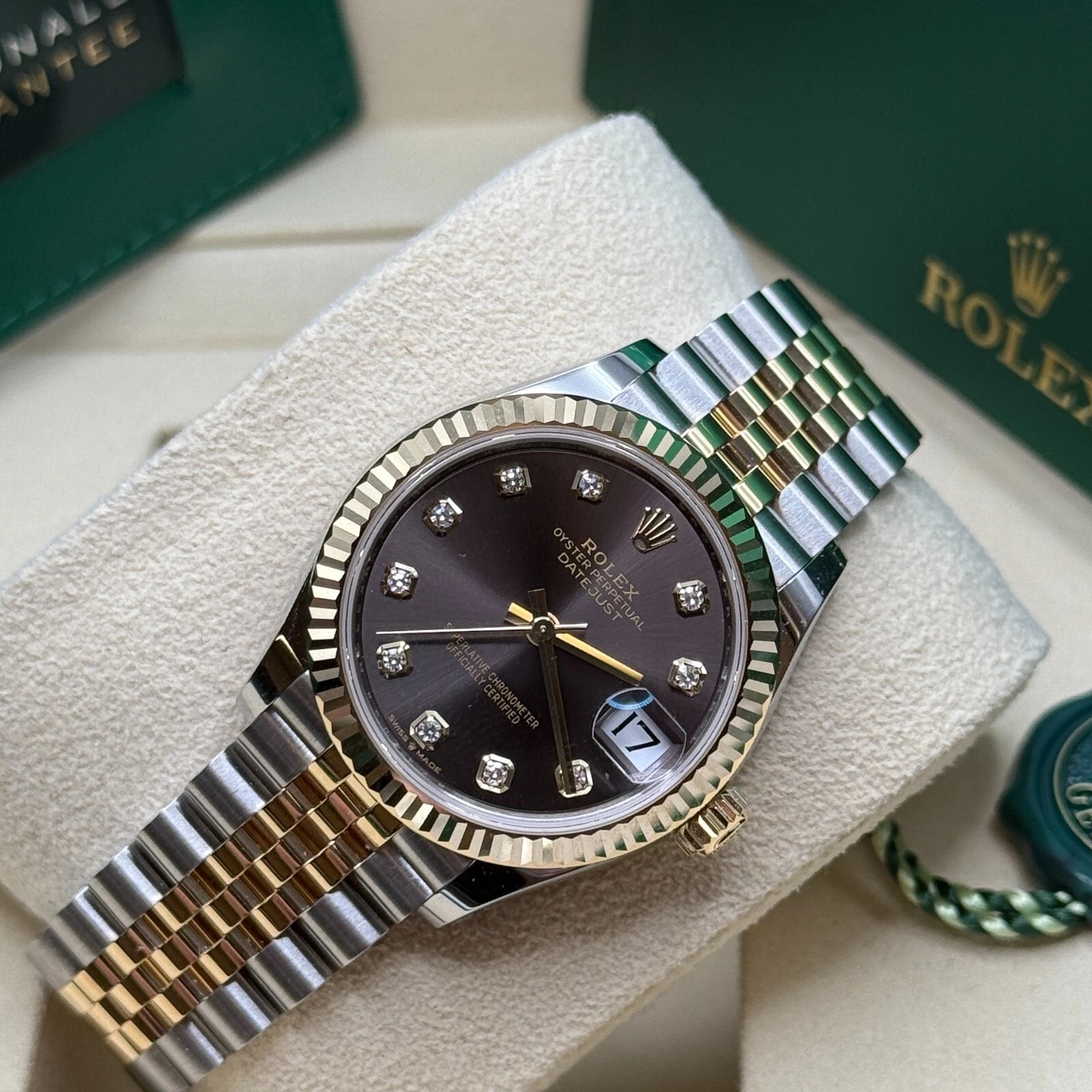 【Super Clone】ROLEX Datejust m278273-0021/0022 31mm Dark Grey Dial Stainless Steel and Yellow Gold Oyster Watch