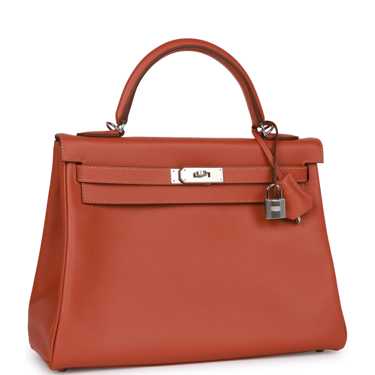 Hermès Kelly Retourne 32 Blush Verso Evercolor Palladium Hardware