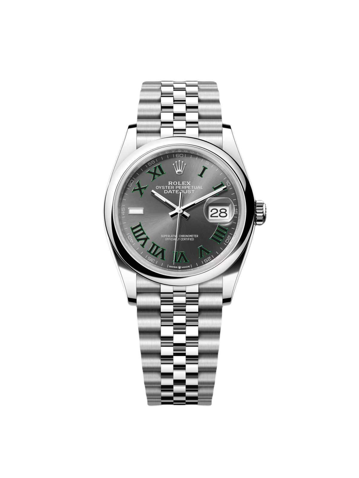 【Super Clone】ROLEX  Datejust 36mm 126200 Oyster Perpetual Wimbledon Dial Jubilee Stainless Steel