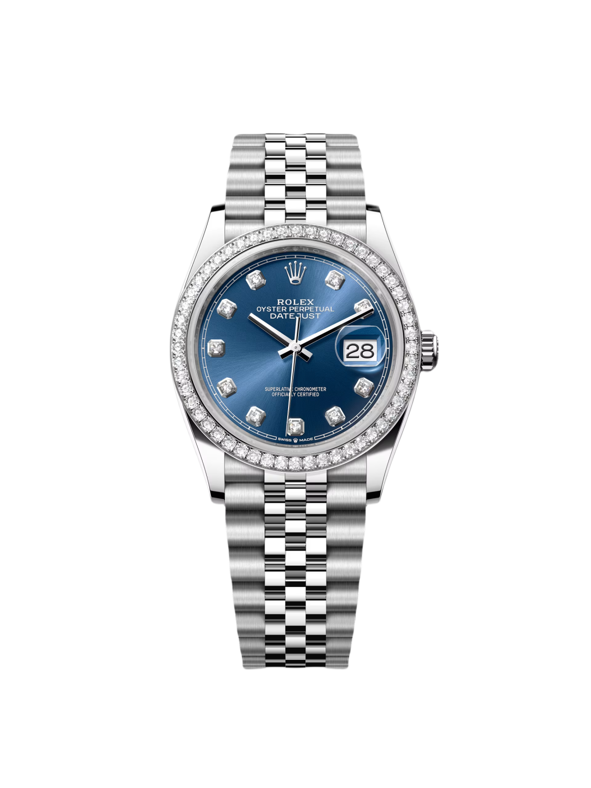 【Super Clone】ROLEX  Datejust 36mm 126284 Bright Blue Dial Jubilee Bracelet