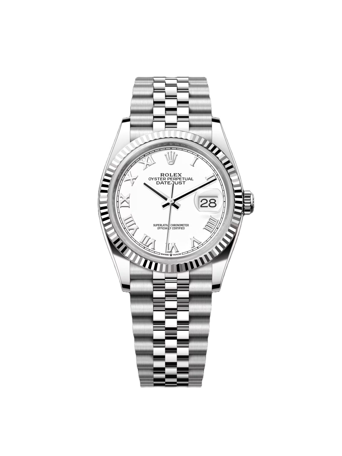 【Super Clone】ROLEX  Datejust 36mm 126234 White Roman Dial Oyster Stainless Steel Mens
