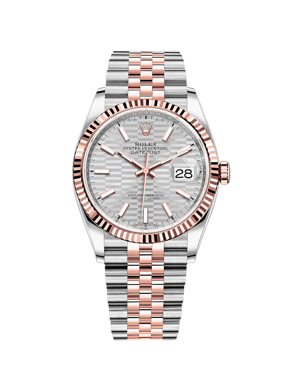 【Super Clone】ROLEX  Datejust 36mm 126231 Silver Fluted Motif Dial Jubilee Bracelet