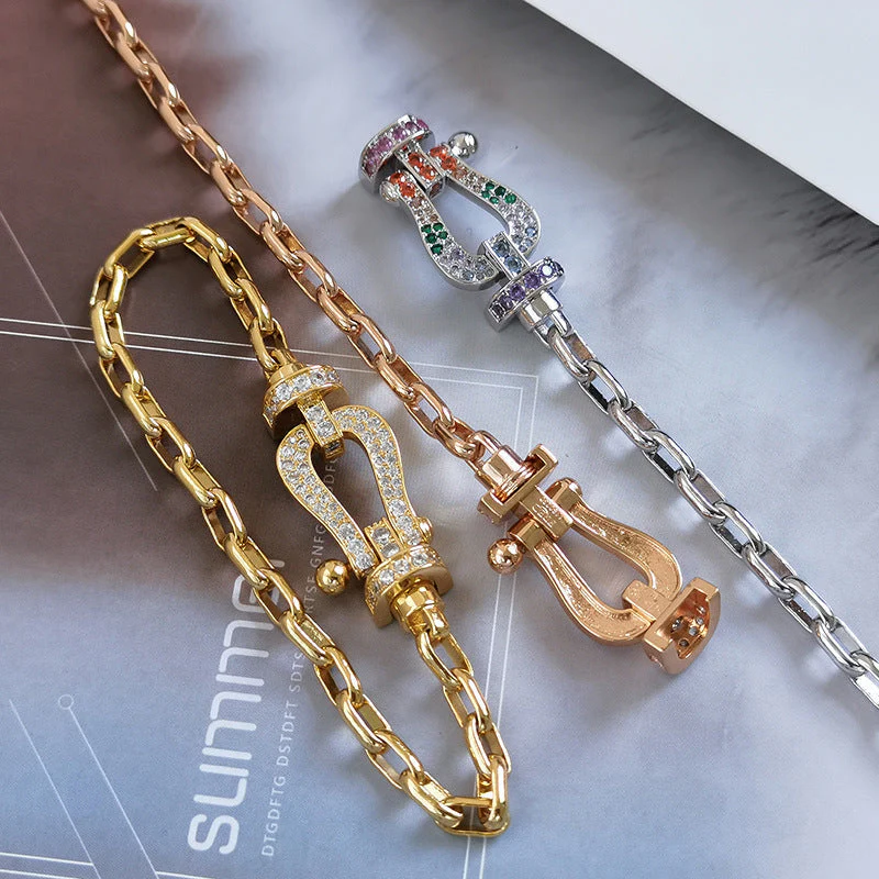 Regalia jewelryFORCE LARGE HORSESHOE CLASP  METAL BRACELET