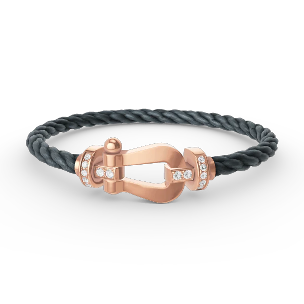 Regalia jewelryFORCE LARGE HORSESHOE HALF DIAMOND BRACELET ROSE GOLD