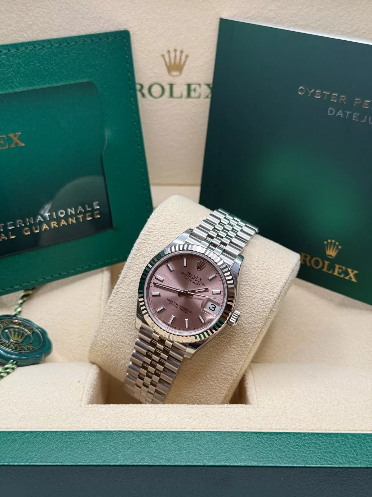 【Super Clone】ROLEX Datejust m278274-0013/0014 Pink Dial 31mm Fluted Bezel Oyster Bracelet