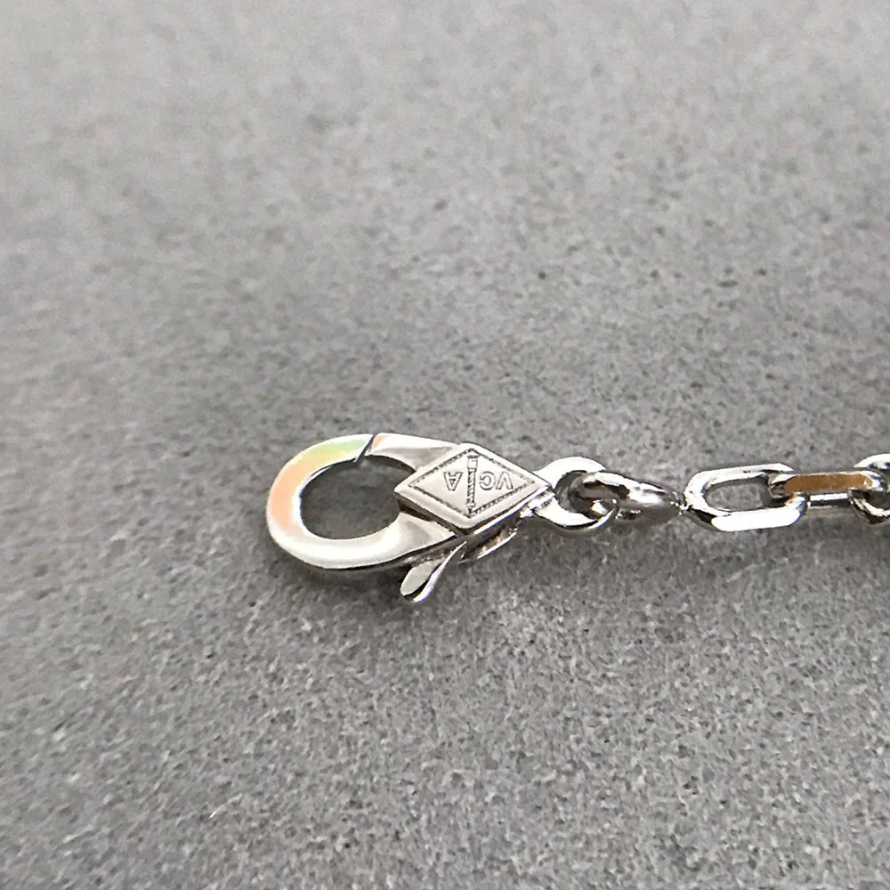 Regalia jewelryCLOVER 5 MOTIF ONYXS DIAMOND BRACELET SILVER