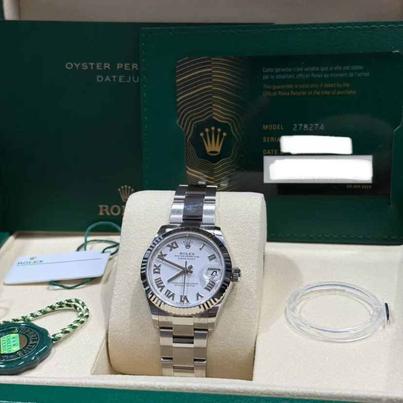 【Super Clone】RLX Datejust m278274-0009/0010 White 31mm Dial Oyster Watch