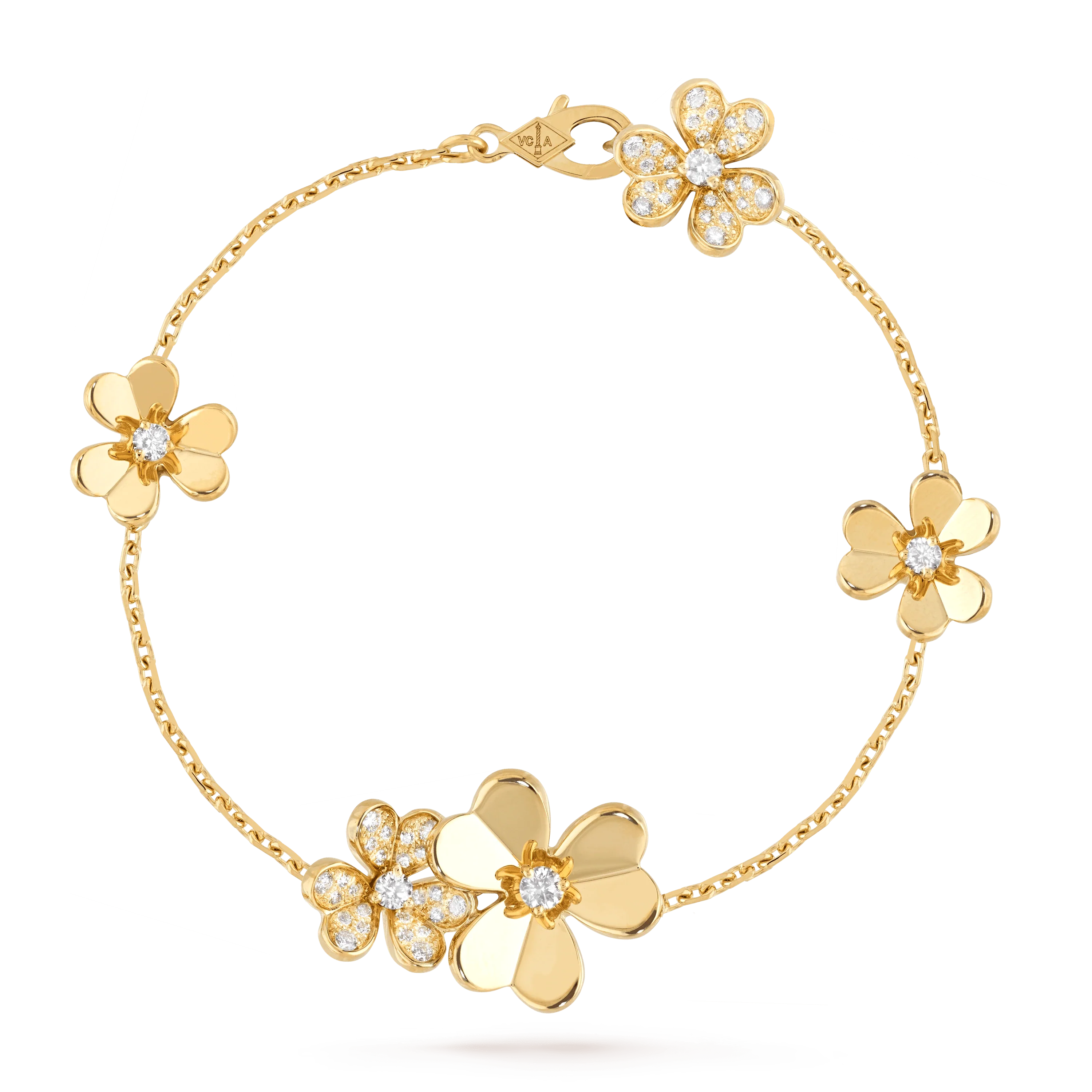 Regalia jewelryFRIVOLE GOLD 5 FLOWERS BRACELET