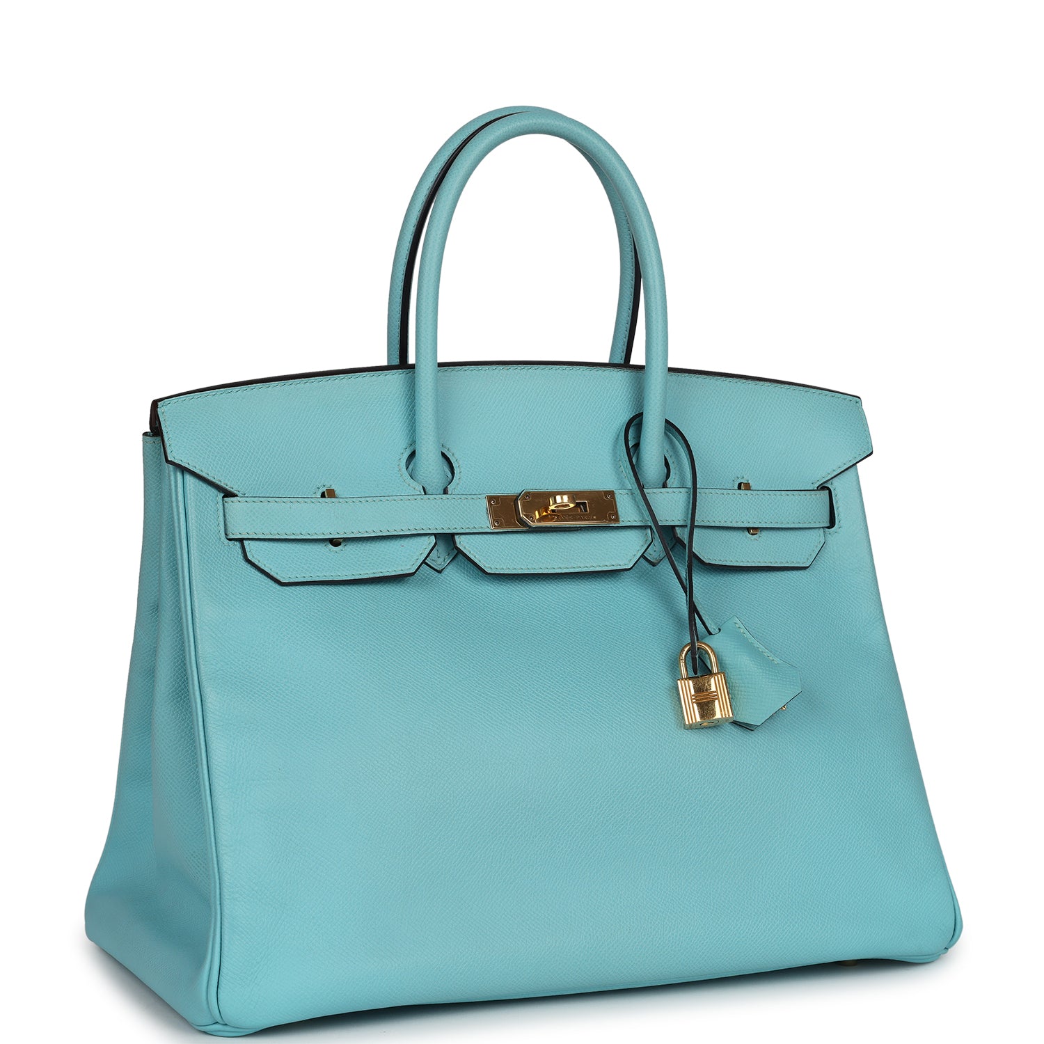 Hermès Birkin 35 Bleu Atoll Epsom Gold Hardware