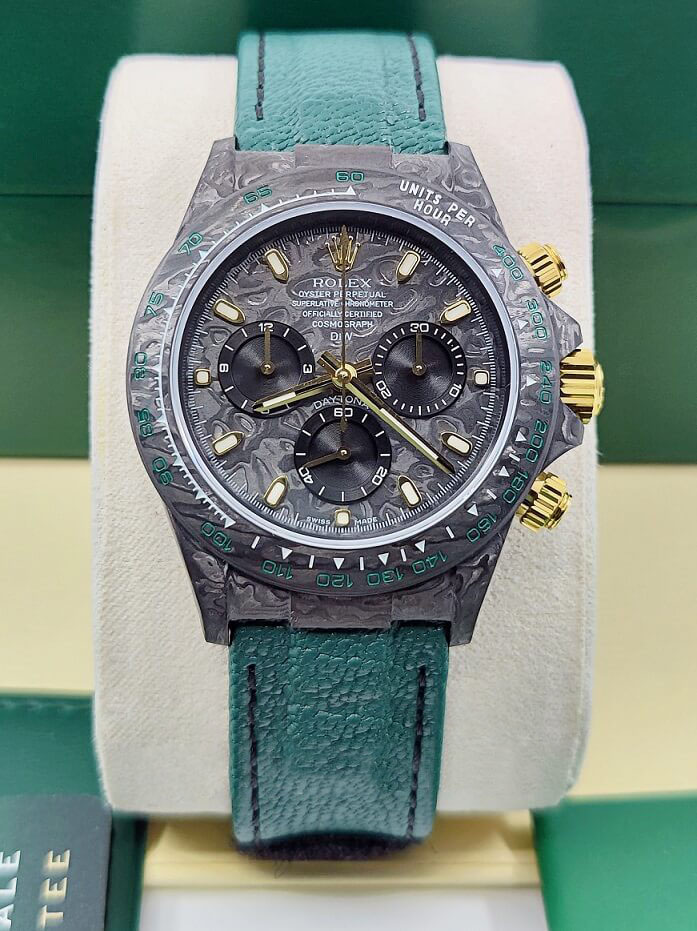 【Super Clone】ROLEX Cosmograph Daytona DIW Carbon Emerald Green Super Clone Swiss Replica Watch | Custom Made Limited Edition |