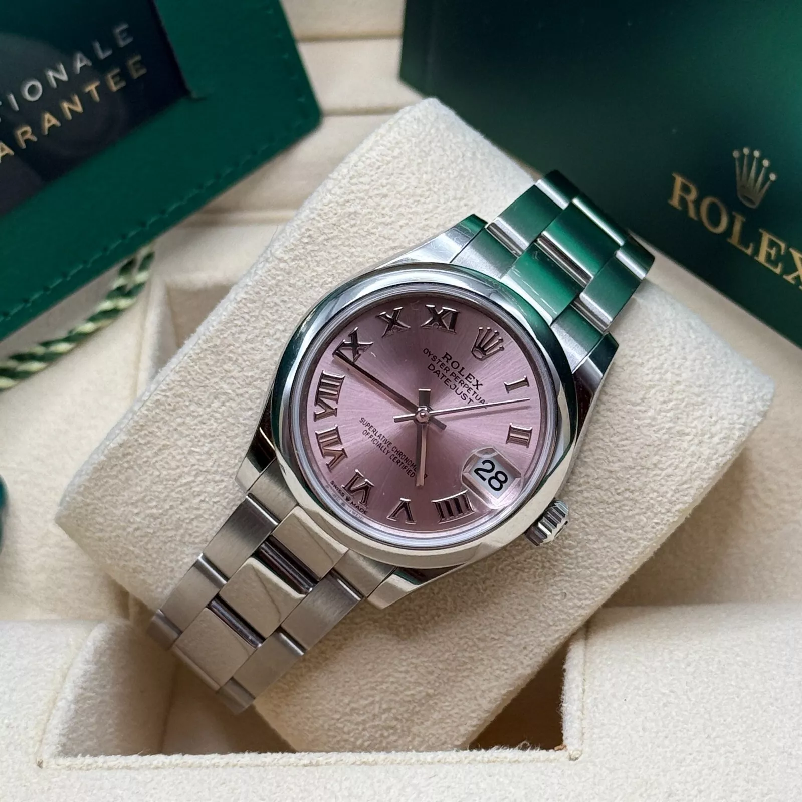 【Super Clone】ROLEX Datejust m278240-0013/0014 31mm Pink Roman Domed Bezel Oyster Oystersteel