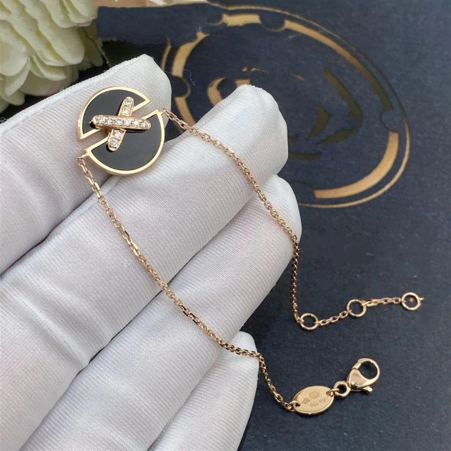 Regalia jewelryJEUX DE BRACELET ONYX PINK GOLD DIAMOND