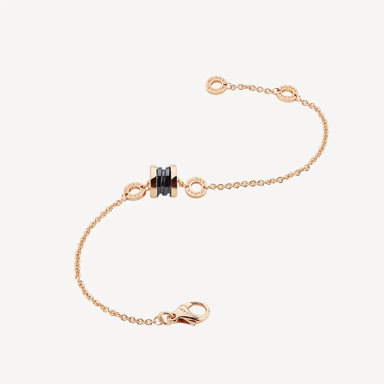 Regalia jewelryZERO 1 SOFT PINK GOLD AND BLACK CERAMIC BRACELET