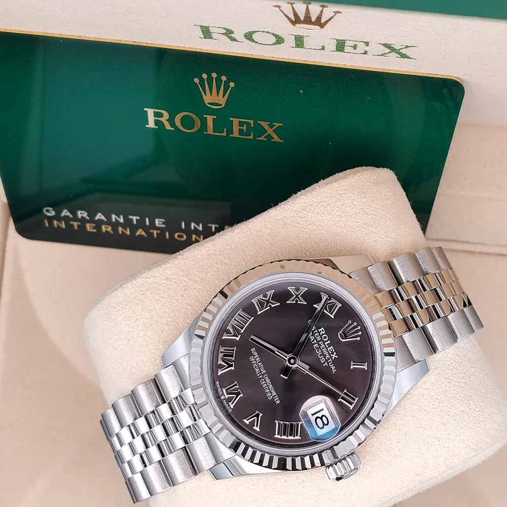 【Super Clone】ROLEX Datejust m278274-0021/0022 Dark Grey Roman 31mm Dial Oyster Watch