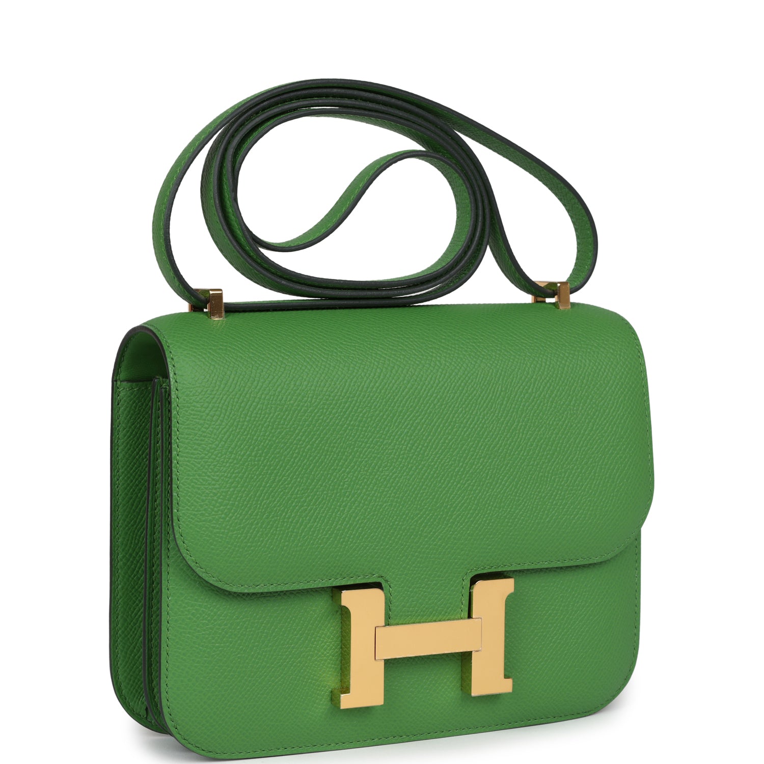 Hermès Constance 18 Vert Yucca Epsom Gold Hardware