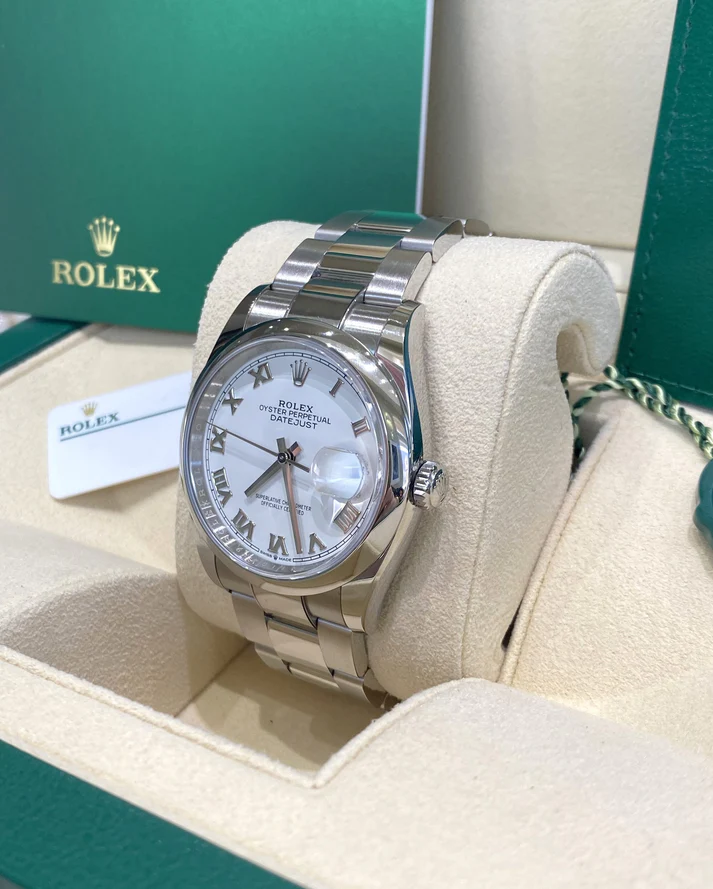【Super Clone】ROLEX  Datejust 36mm 126200 Stainless Steel White Roman Dial Oyster