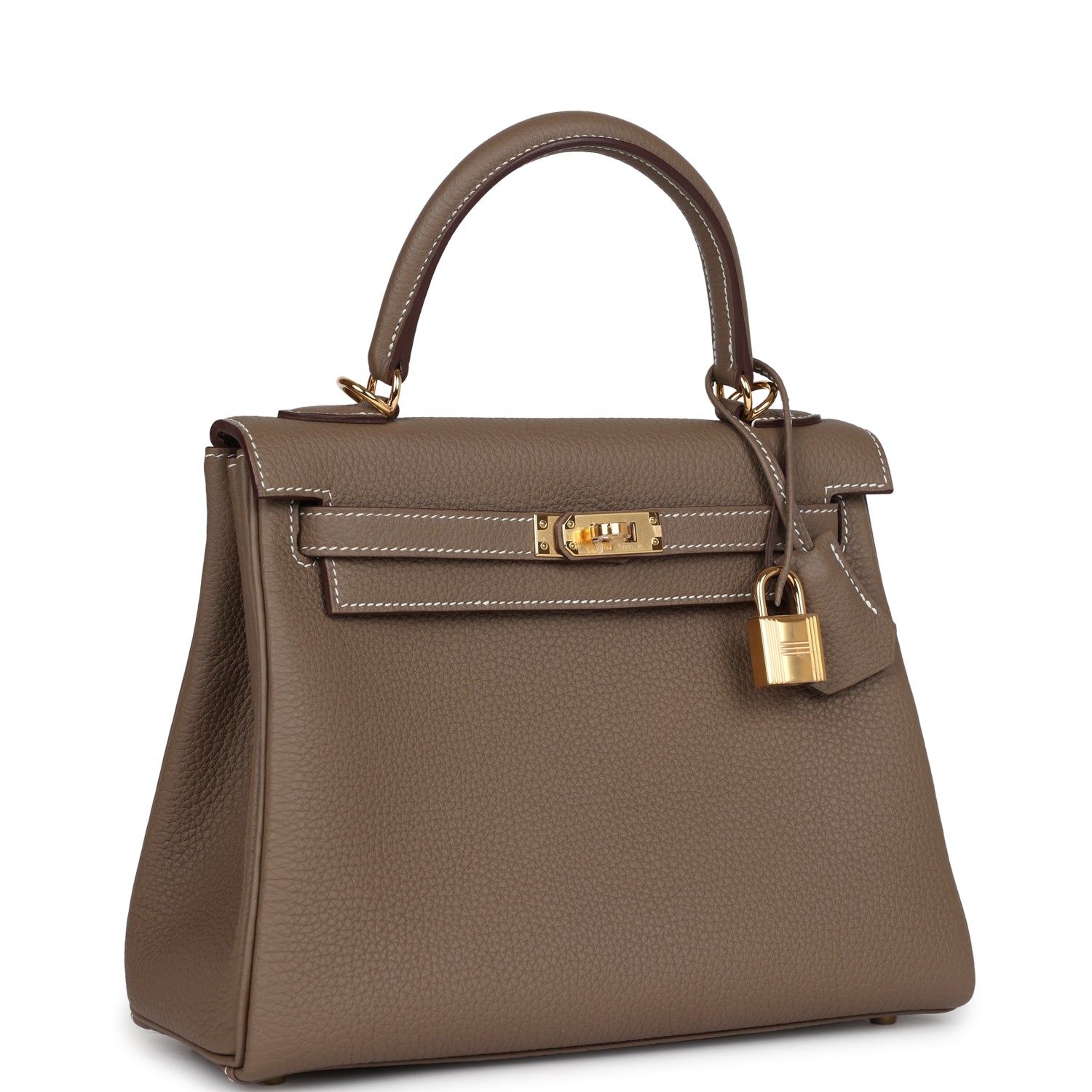 Hermès Kelly Retourne 25 Etoupe Togo Gold Hardware