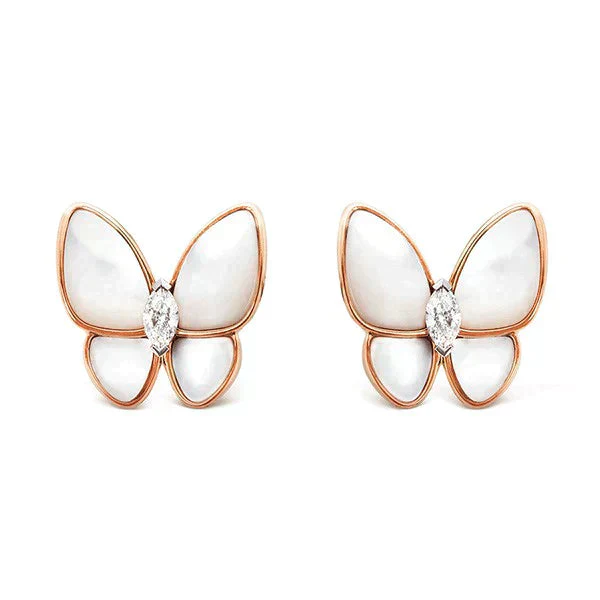 Regalia jewelryBUTTERFLY MOP DIAMOND EARRINGS