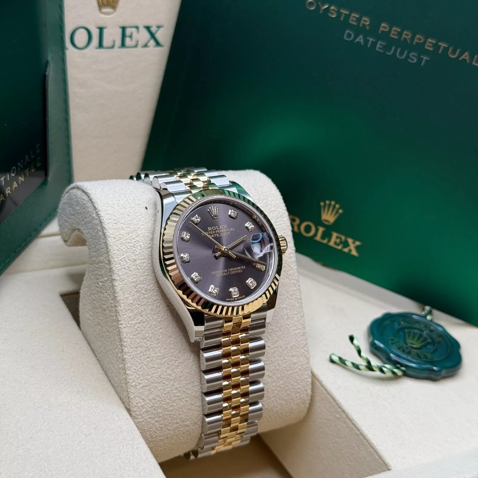 【Super Clone】ROLEX Datejust m278273-0021/0022 31mm Dark Grey Dial Stainless Steel and Yellow Gold Oyster Watch
