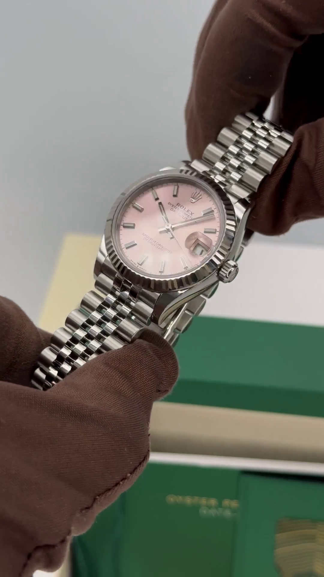 【Super Clone】ROLEX Datejust m278274-0013/0014 Pink Dial 31mm Fluted Bezel Oyster Bracelet