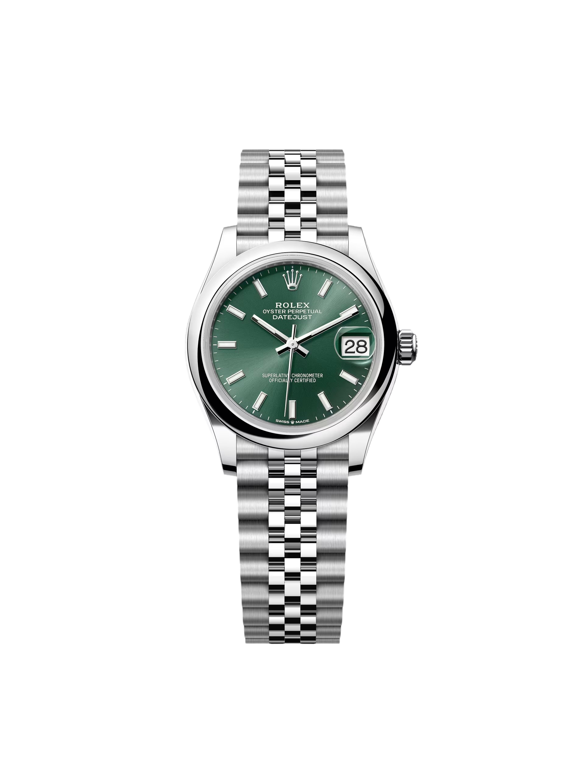 【Super Clone】ROLEX Datejust m278240-0011/0012 31mm Green Stick Domed Bezel Oyster Oystersteel