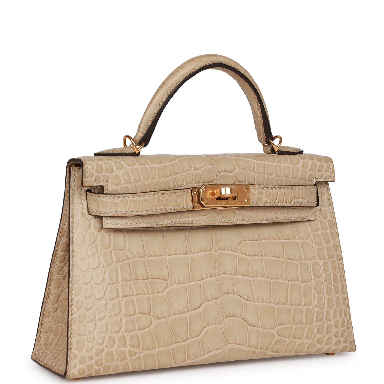 Hermès Kelly Sellier 20 Trench Matte Alligator Mississippiensis Gold Hardware